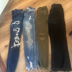 Girls Trendy Distressed Jeans Bundle – Multiple Sizes